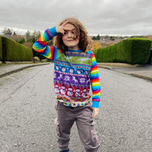 Rainbow Christmas Knit
