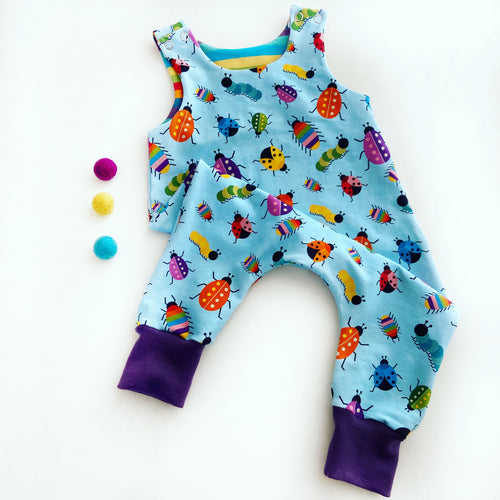 Toes’ Bug Parade Dungarees (small scale)