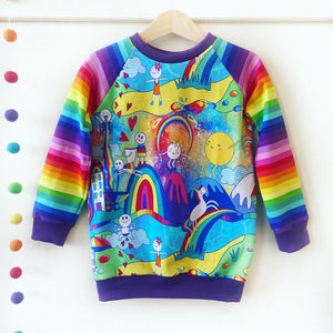 Rainbow Overload Raglan Top